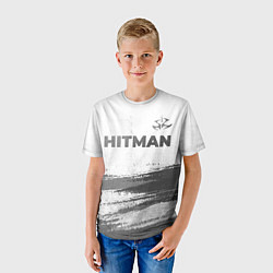 Футболка детская Hitman - white gradient посередине, цвет: 3D-принт — фото 2