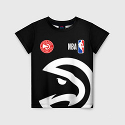 Футболка детская Atlanta Hawks black, цвет: 3D-принт