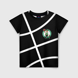 Футболка детская Boston Celtics black, цвет: 3D-принт