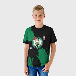 Футболка детская Бостон Селтикс баскетбольный клуб, цвет: 3D-принт — фото 2
