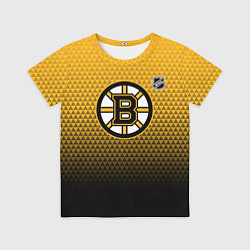 Футболка детская Бостон Брюинз - геометрический градиент, цвет: 3D-принт