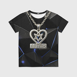 Футболка детская Astro логотип с цепочкой, цвет: 3D-принт