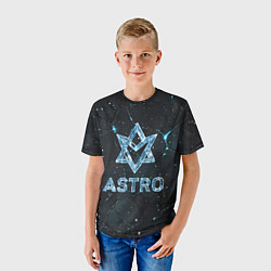 Футболка детская Astro логотип из синего стекла, цвет: 3D-принт — фото 2