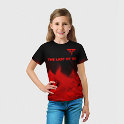 Футболка детская The Last Of Us - red gradient посередине, цвет: 3D-принт — фото 2