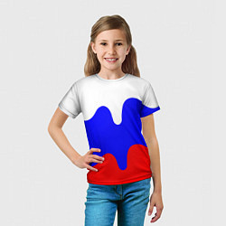 Футболка детская Патриот - флаг, цвет: 3D-принт — фото 2