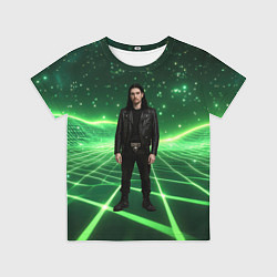 Футболка детская Bones в зеленом полигоне, цвет: 3D-принт