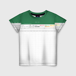 Футболка детская Таблица Excel текстура, цвет: 3D-принт