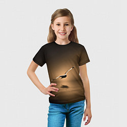 Футболка детская Летящая птица, цвет: 3D-принт — фото 2