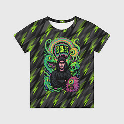 Футболка детская Bones психоделический стиль, цвет: 3D-принт