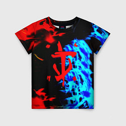 Футболка детская Doom лёд и пламя, цвет: 3D-принт