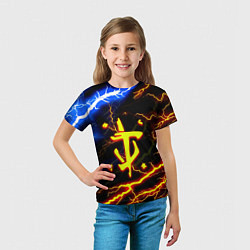 Футболка детская Doom молнии шторм, цвет: 3D-принт — фото 2
