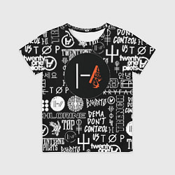 Футболка детская Twenty one pilots rock logo, цвет: 3D-принт