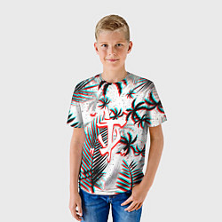 Футболка детская Doom тропики глитч, цвет: 3D-принт — фото 2