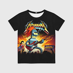 Футболка детская Bender is a hard rock guitarist - Futurama, цвет: 3D-принт