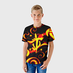 Футболка детская Doom dragon steel fire, цвет: 3D-принт — фото 2