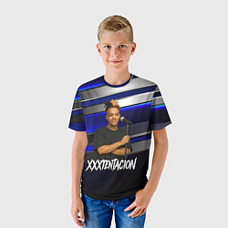 Футболка детская XXXTentacion с микрофоном довольный, цвет: 3D-принт — фото 2