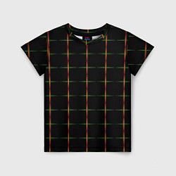 Футболка детская Color black orange green crosses, цвет: 3D-принт