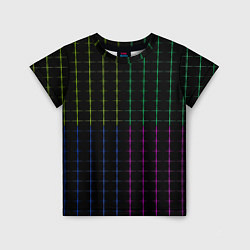 Футболка детская Color black multicolored stripes, цвет: 3D-принт