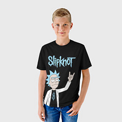 Футболка детская Slipknot и Рик Санчес из Рик и Морти, цвет: 3D-принт — фото 2