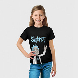 Футболка детская Slipknot и Рик Санчес из Рик и Морти, цвет: 3D-принт — фото 2