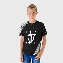 Футболка детская Doom соты краски, цвет: 3D-принт — фото 2