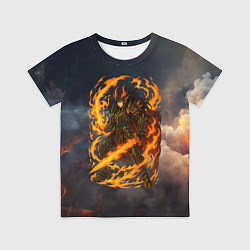 Футболка детская Герой аниме дракон с огненным мечем, цвет: 3D-принт