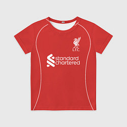 Футболка детская Ливепрпуль домашняя форма 2025 2026, цвет: 3D-принт