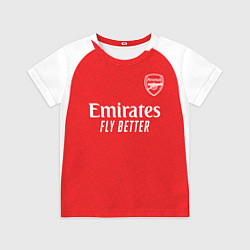 Футболка детская Арсенал Лондон домашняя форма 2025 2026, цвет: 3D-принт