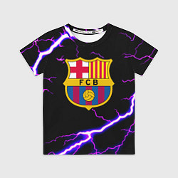 Футболка детская Barcelona neon storm, цвет: 3D-принт