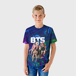 Футболка детская BTS фотосессия на диване, цвет: 3D-принт — фото 2