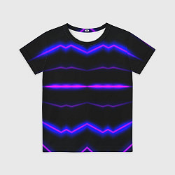 Футболка детская Color multicoloured neon stripes, цвет: 3D-принт