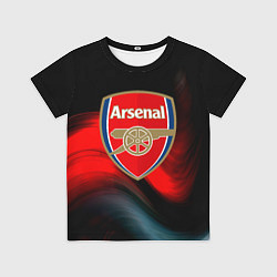 Футболка детская Арсенал абстракция аолна, цвет: 3D-принт