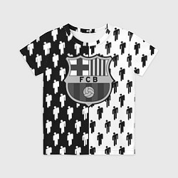 Футболка детская Barcelona спортивный паттерн, цвет: 3D-принт