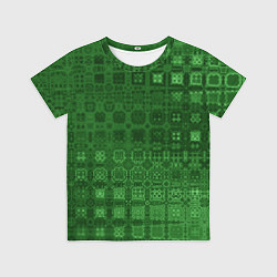 Футболка детская Текстура изумрудное мерцание, цвет: 3D-принт