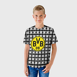 Футболка детская Borussia pattern geometry, цвет: 3D-принт — фото 2