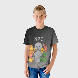 Футболка детская Я NPC без эмоций, цвет: 3D-принт — фото 2