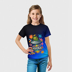 Футболка детская Космическая лягушка Абоба, цвет: 3D-принт — фото 2