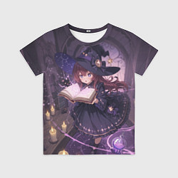 Футболка детская Аниме Ведьма Читает Книгу Заклинаний, цвет: 3D-принт