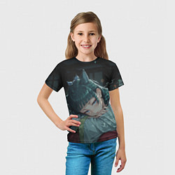 Футболка детская Маомао с кошачьими ушками, цвет: 3D-принт — фото 2