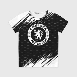 Футболка детская Chelsea штрихи красок текстура, цвет: 3D-принт