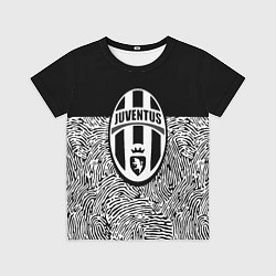 Футболка детская Juventus отпечатки текстура, цвет: 3D-принт