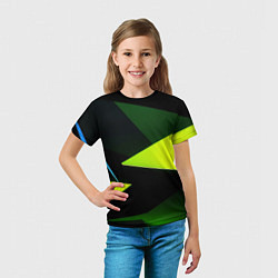 Футболка детская Geometric shapes, цвет: 3D-принт — фото 2