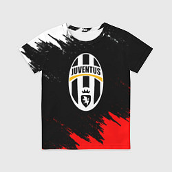 Футболка детская Ювентус краски текстура, цвет: 3D-принт