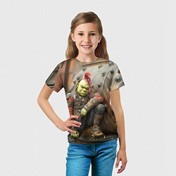 Футболка детская Шрек в панковских шмотках, цвет: 3D-принт — фото 2