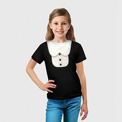 Футболка детская Девочка Уэнздей Аддамс, цвет: 3D-принт — фото 2
