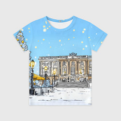 Футболка детская Новогодний день в Москве, цвет: 3D-принт