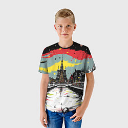 Футболка детская Праздничная новогодняя Москва, цвет: 3D-принт — фото 2