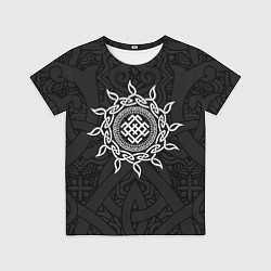 Футболка детская Славянский оберег белобог и этнический орнамент, цвет: 3D-принт