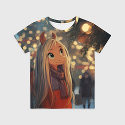 Футболка детская Новогодняя лошадка, цвет: 3D-принт