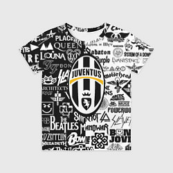 Футболка детская Juventus рок музыка, цвет: 3D-принт